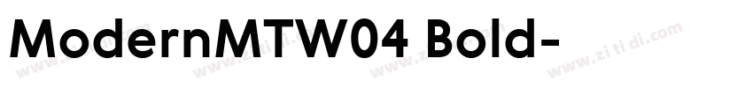 ModernMTW04 Bold字体转换